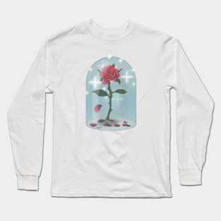 Enchanted Rose - Single Rose Encased Long Sleeve T-Shirt